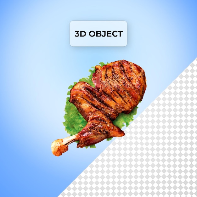 PSD psd chicken barbecue png transparent background