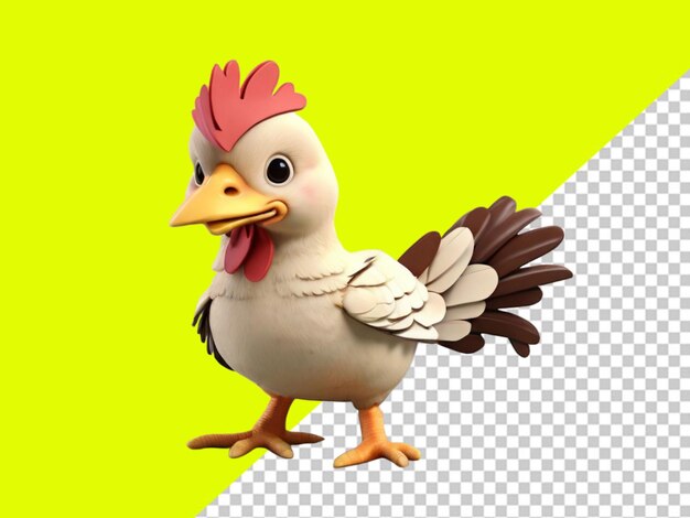 Psd of child chicken on transparent background