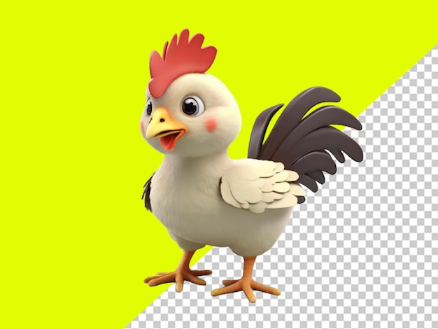 Psd of child chicken on transparent background