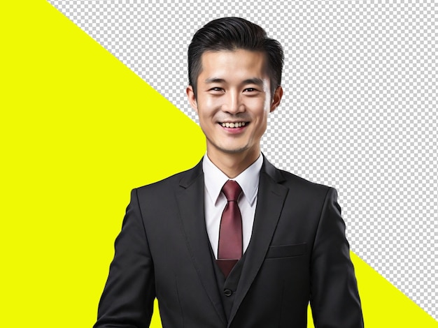 PSD psd of a chinese businessman boy on transparent background