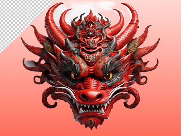 Psd of a chinese face mask on transparent background