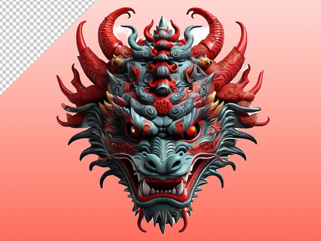 Psd of a chinese face mask on transparent background