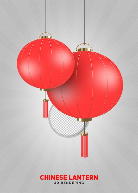 PSD chiński nowy rok Sfera latarnia 3d rendering
