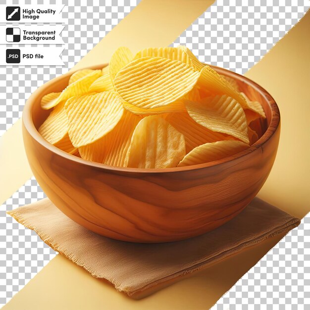 PSD psd chips in a bowl on transparent background