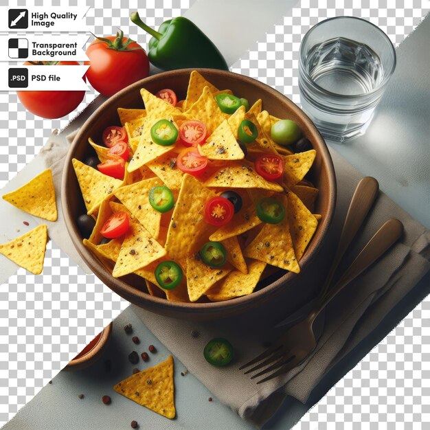 PSD psd chips in a bowl on transparent background