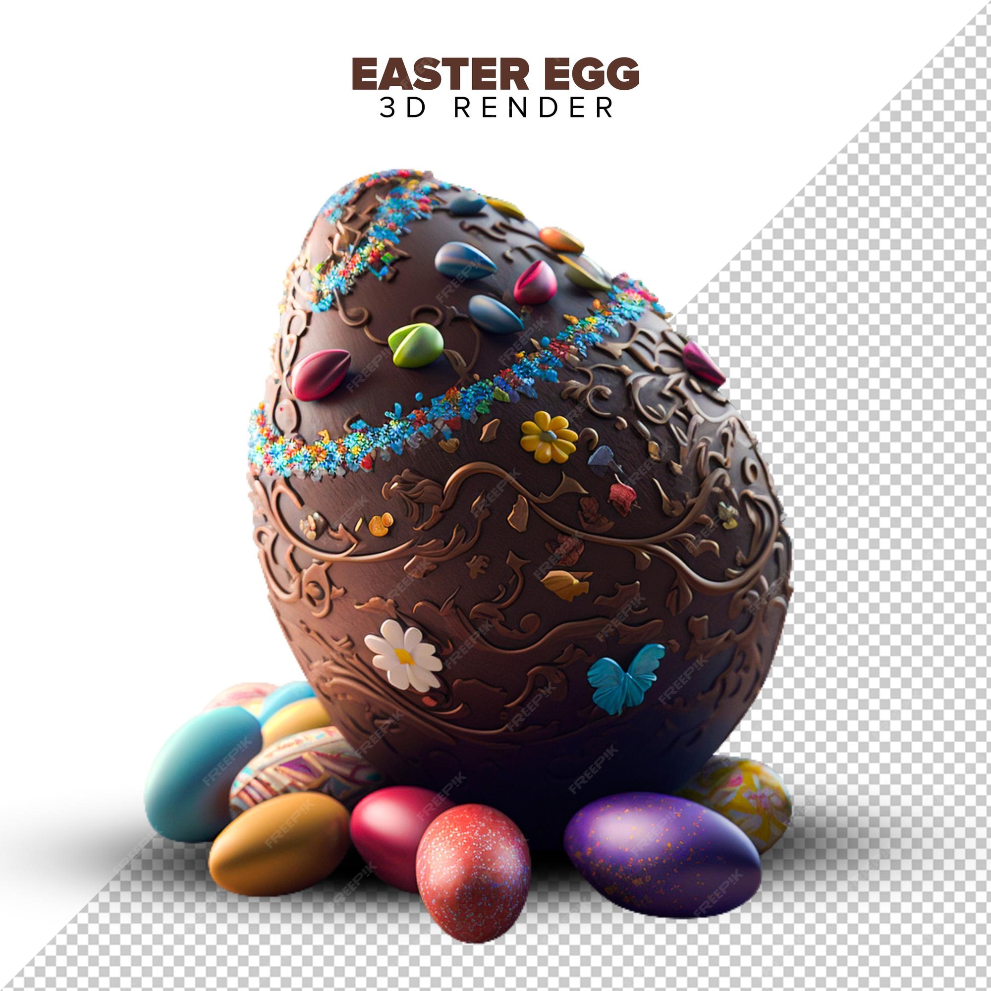 Premium PSD  Isolated chocolate easter egg on transparent background