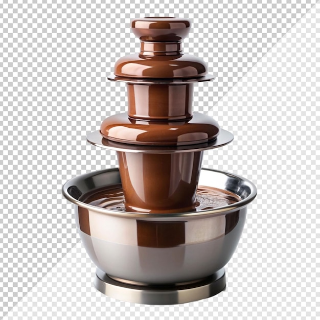 PSD psd di una fontana di cioccolato su sfondo trasparente