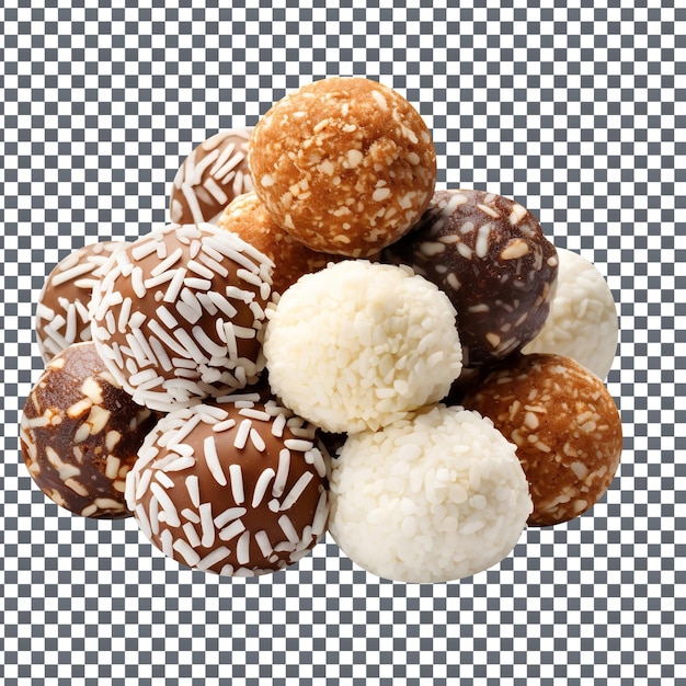 Psd chocolate sweets isolated on transparent background