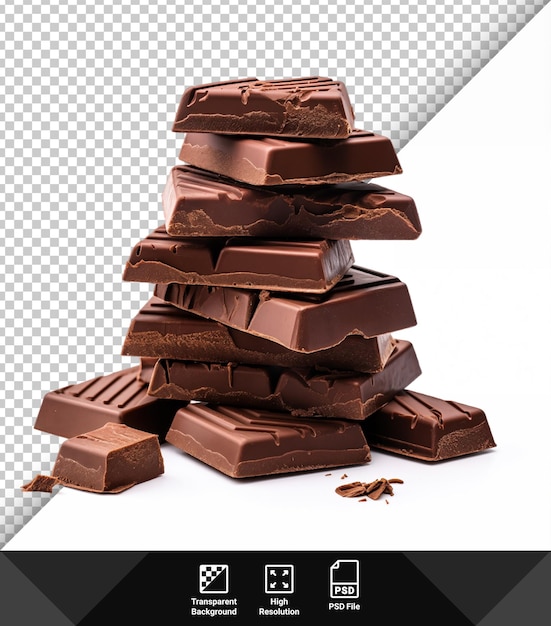 PSD psd chocolate on transparent background