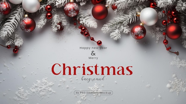 PSD psd christmas amp happy new year background mockup