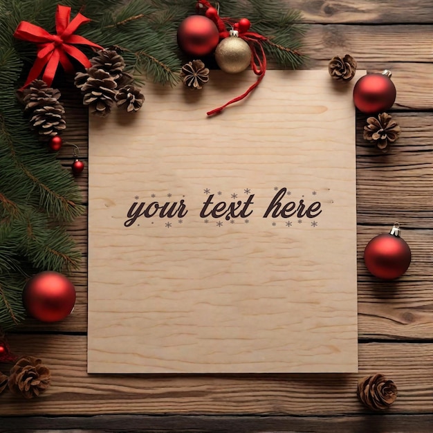 PSD psd christmas letter card mockup