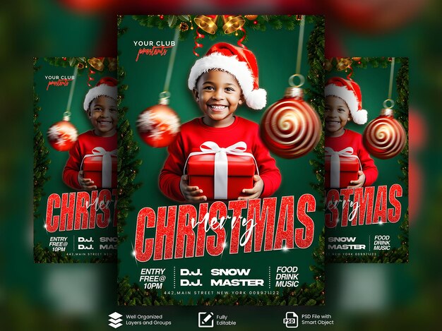 psd christmas party poster christmas party invitation card xmas party christmas party advertisement