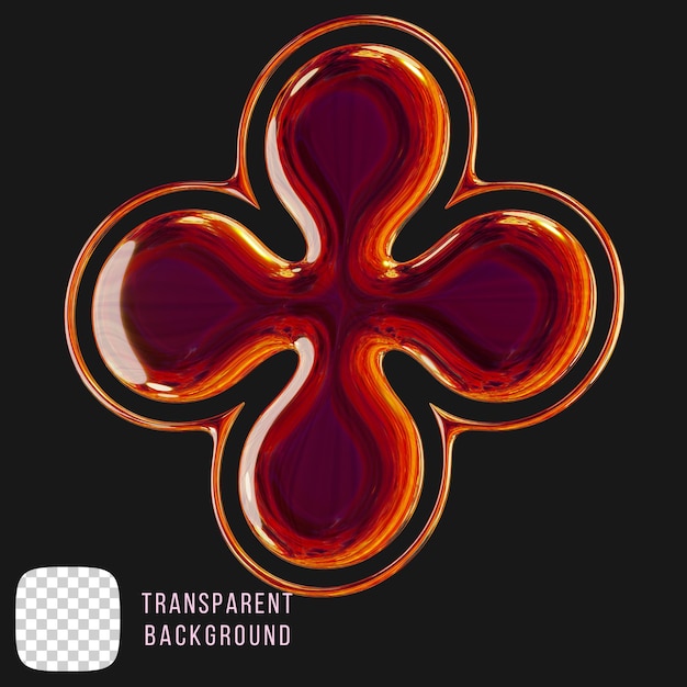 Psd chrome metallic y2k abstracte vorm 3d rendering