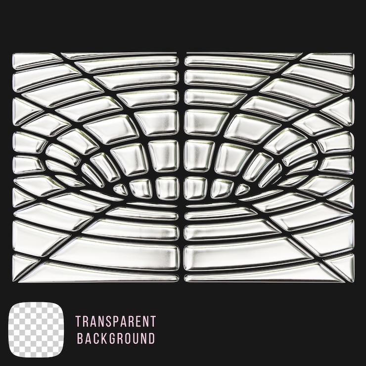 PSD psd chrome y2k abstract shape 3d rendering
