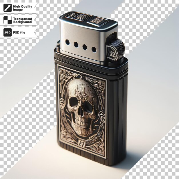 PSD psd cigarette lighter on transparent background with editable mask layer