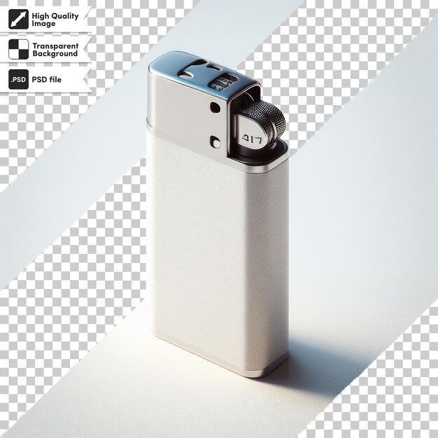 PSD psd cigarette lighter on transparent background with editable mask layer