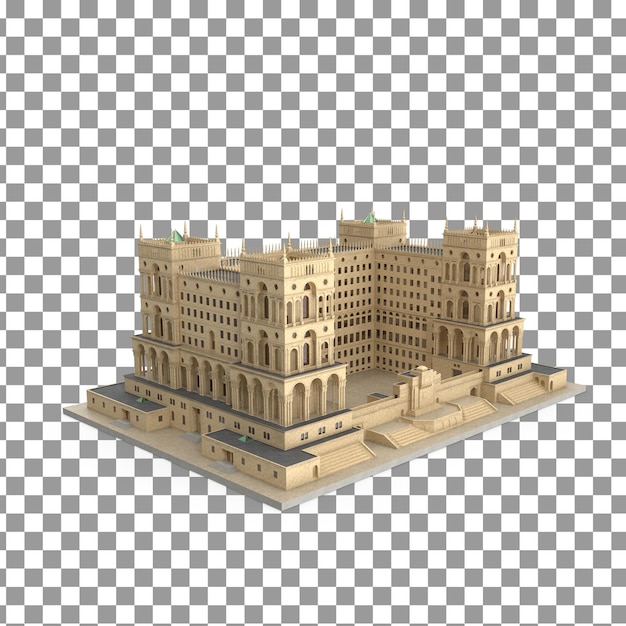 PSD City Building-pictogram op geïsoleerde en transparante achtergrond