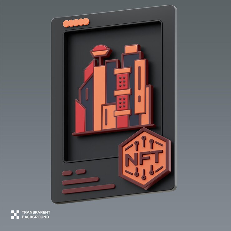 PSD psd city nft 3d illustration