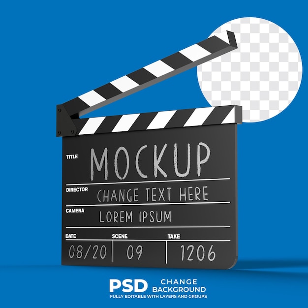 Mockup di clapperboard psd