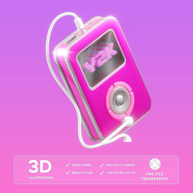 PSD psd classic ipod 3d illustration