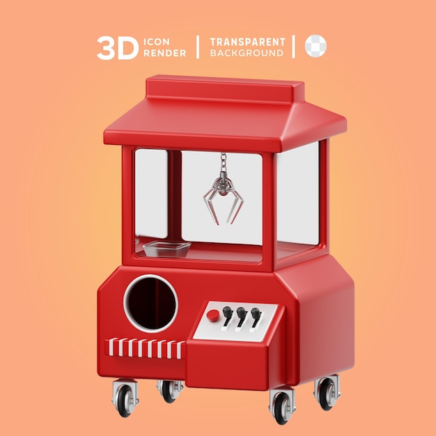 PSD illustrazione 3d di psd claw machine