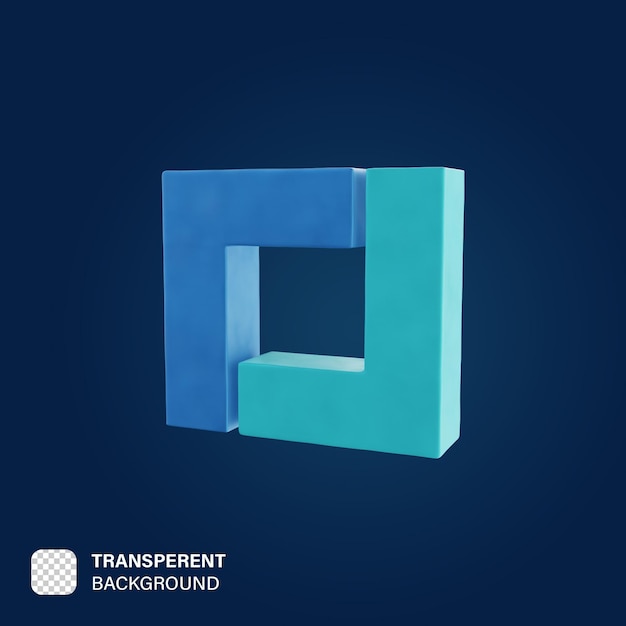 PSD psd clay 3d cube icon ilustracja renderuj