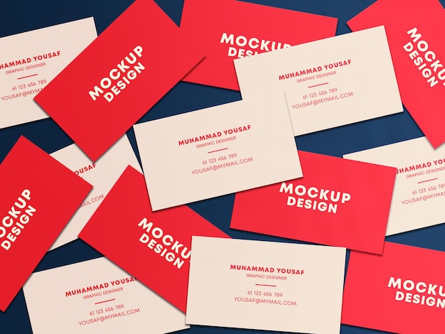 Psd clean minimal and modern business card mockup