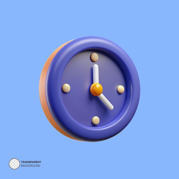 PSD psd clock 3d icon illustration