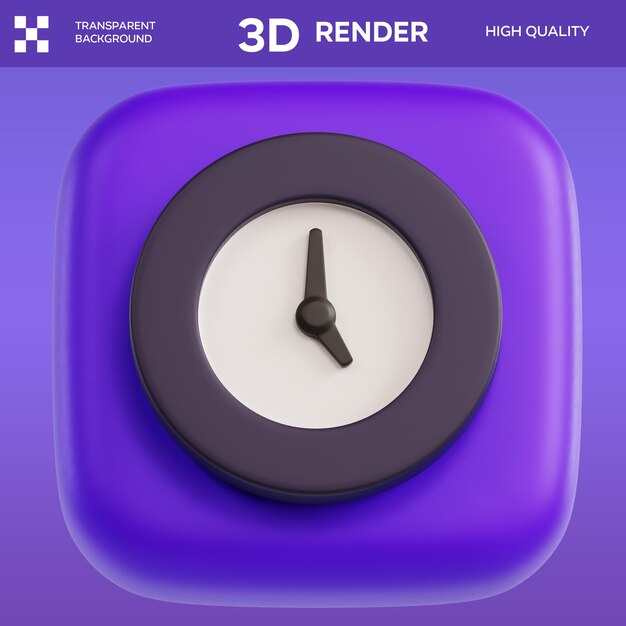 Иллюстрация 3D часов PSD