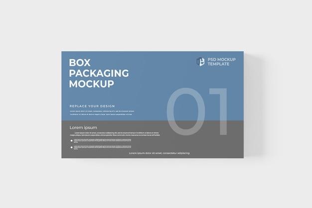 Psd close up on box mockup design