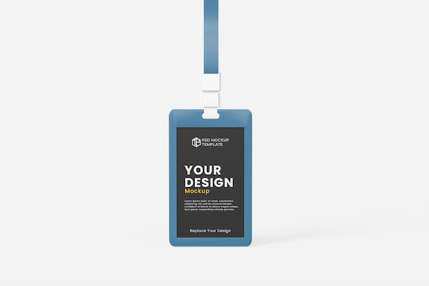 psd close up on lanyard mockup design