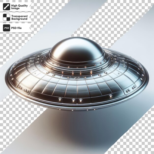 PSD psd close up of a ufo alien on transparent background with editable mask layer