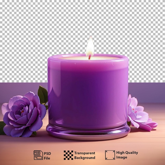 Psd close-up di candele accese che diffondono l'aroma zen e il concetto di relaxgenerative ai