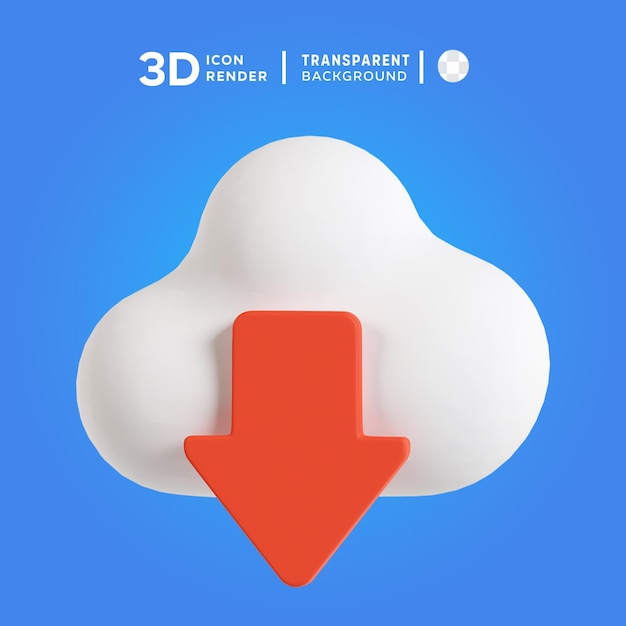 PSD psd cloud download 3d illustratie