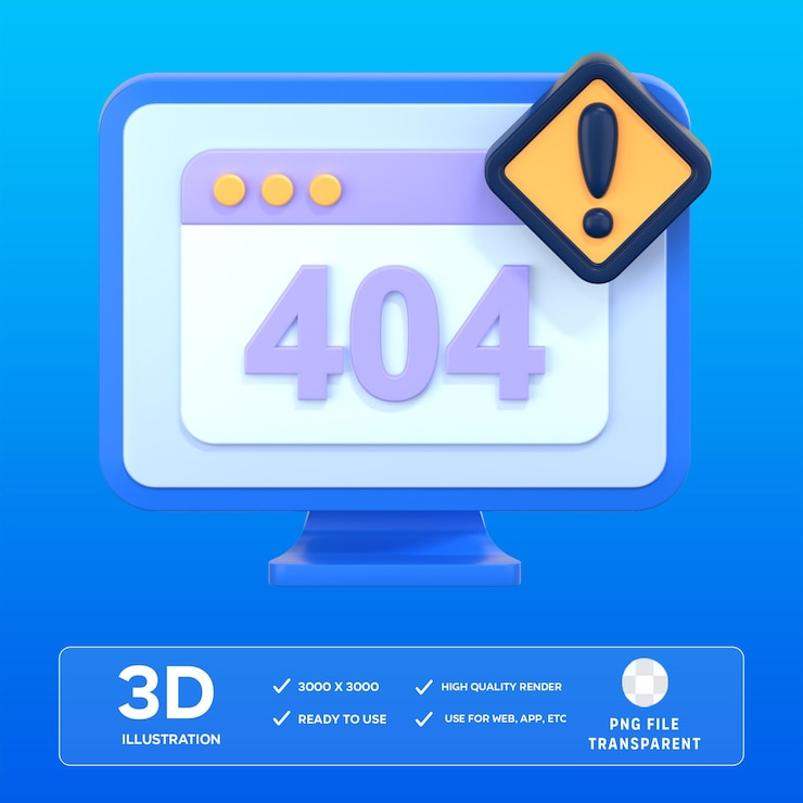 PSD psd cloud error 3d illustration