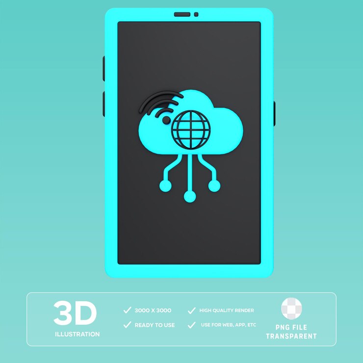 PSD psd cloud system 3d illustration