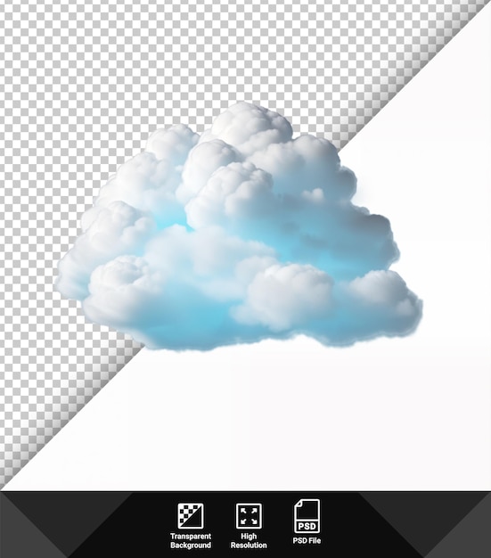 PSD psd cloud on transparent background