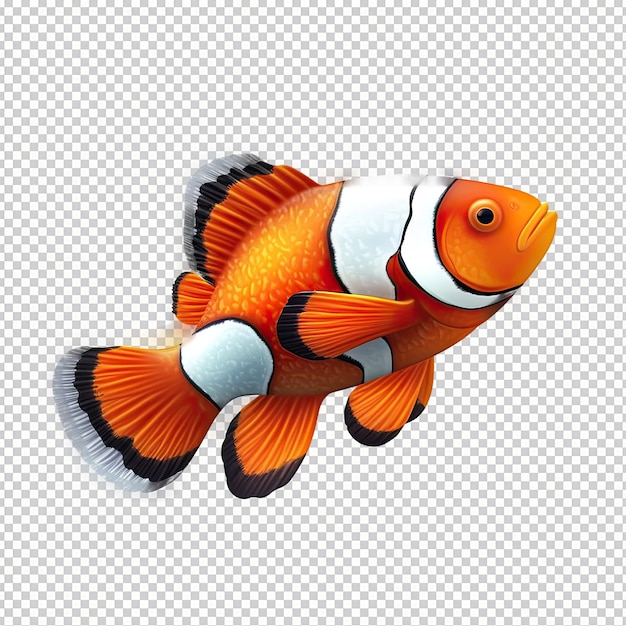 PSD clownfish isolated on transparent background HD PNG