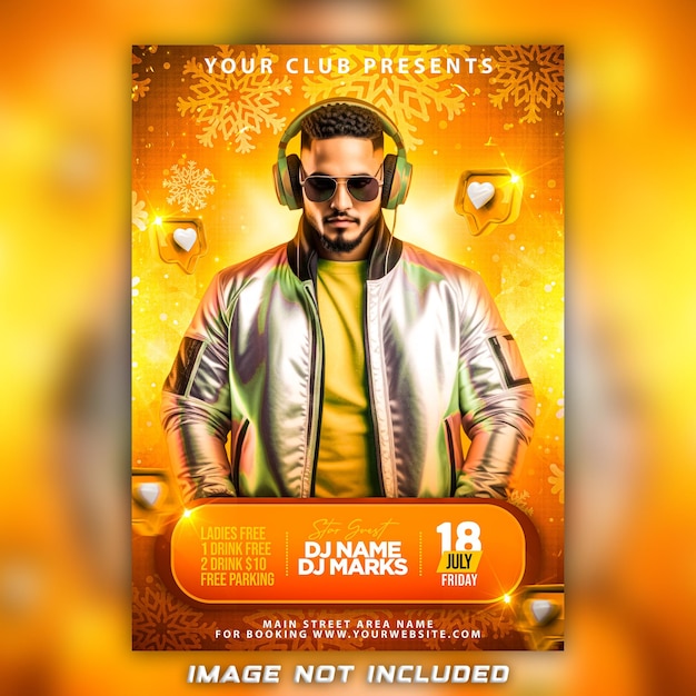 PSD psd club dj party flyer design template psd