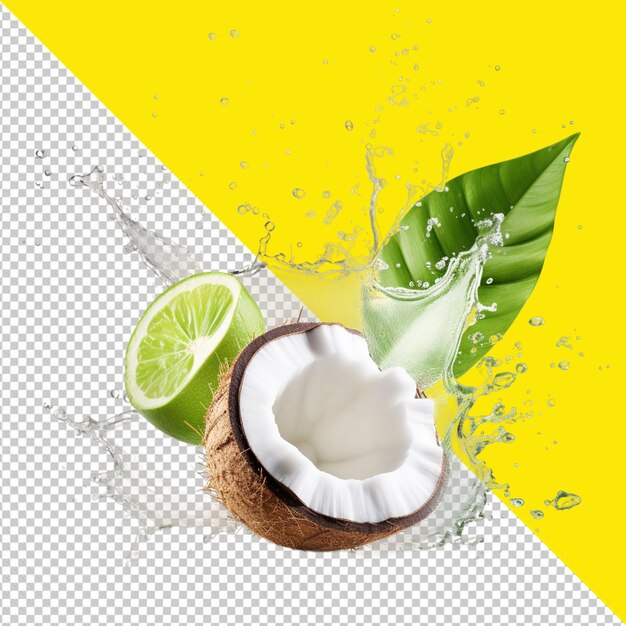 Psd of a coconut on a transparent background