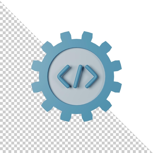 PSD psd code optimalisatie 3d pictogram illustratie