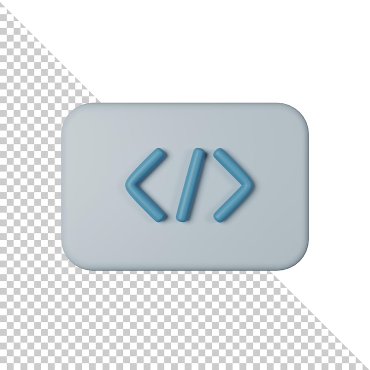 PSD psd coding 3d icon illustration