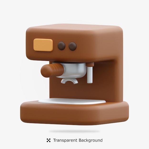 Psd coffee machine 3d icon