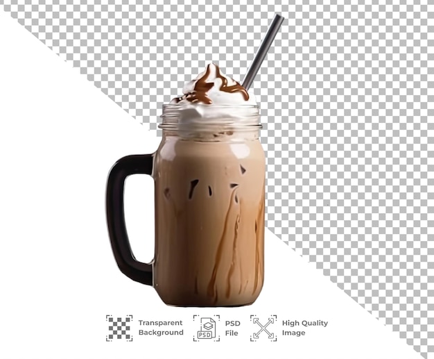 PSD Кофейное молоко psd, изолированное на прозрачном фоне