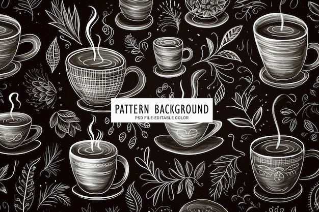 PSD psd coffee shop pattern background