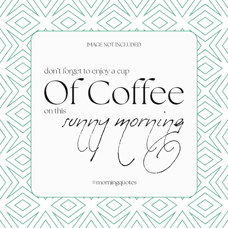 PSD psd coffee typography square box design for social media and instagram post template