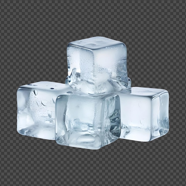 Psd cold_ice_cubes isolated on transparent background