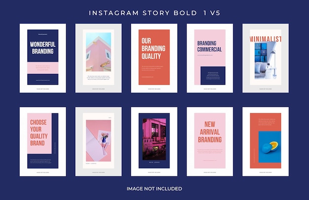 PSD-collectie van Instagram Stories Template Ontwerpconcept