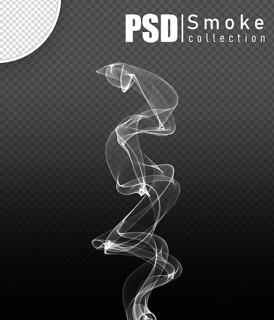 psd collection smoke on transparent background