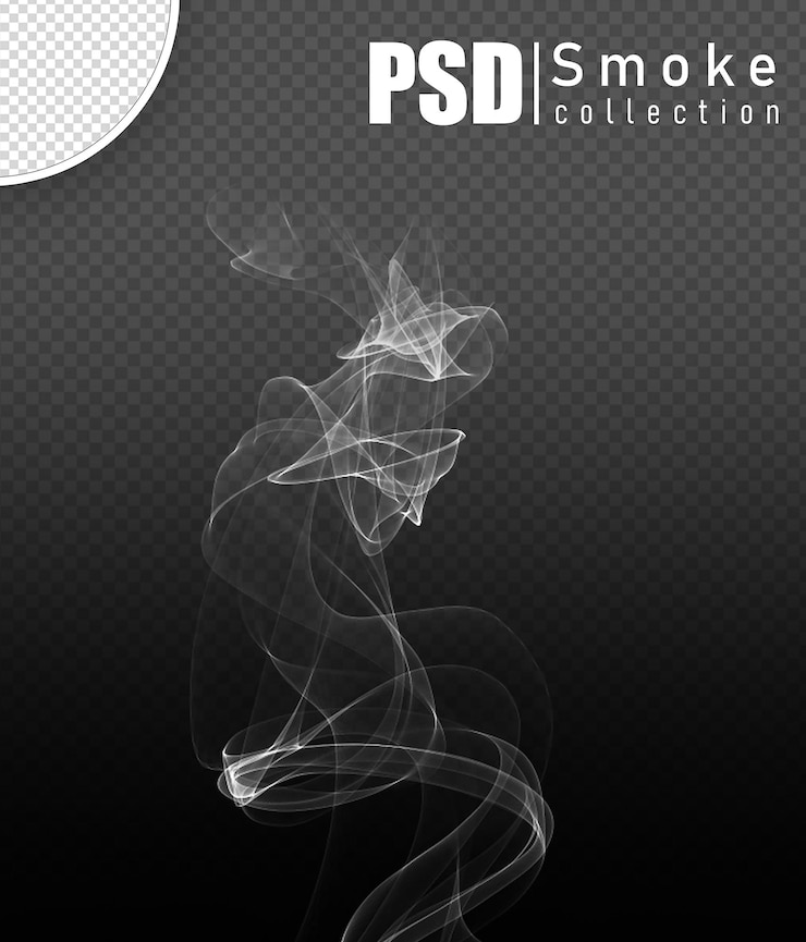 PSD 透明な背景に煙の psd コレクション